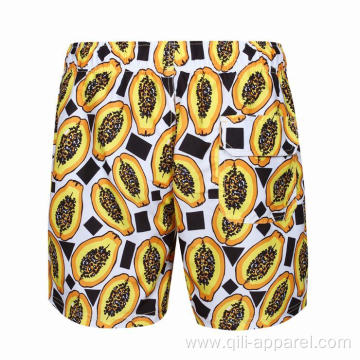 Fruit pattern shorts men swimwear personalised swim trunks